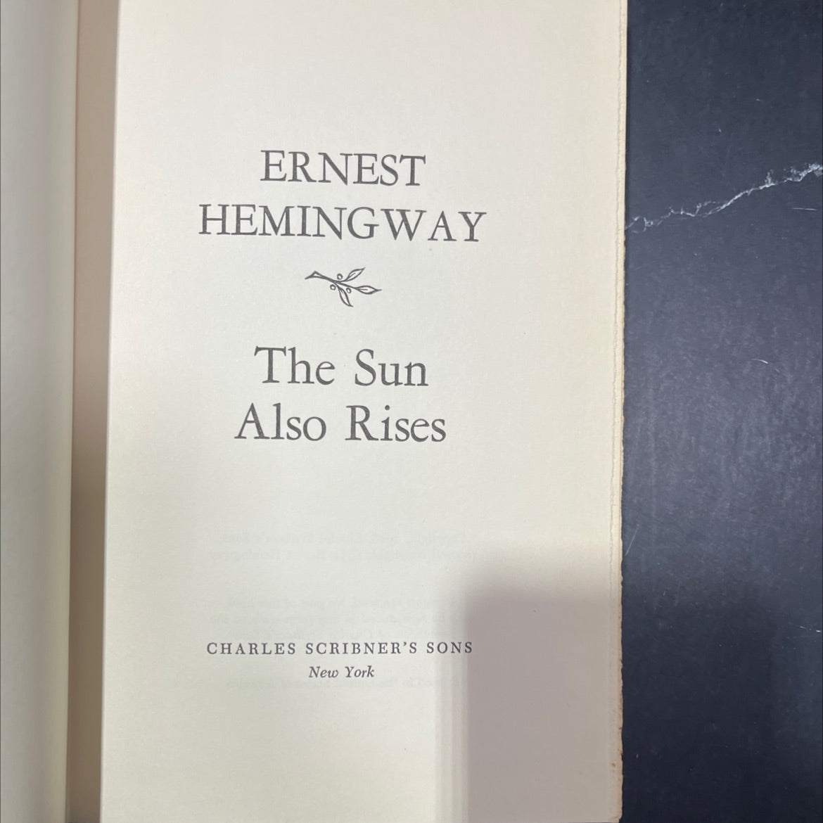 the sun also rises book, by ernest hemingway, 1954 Hardcover image 2