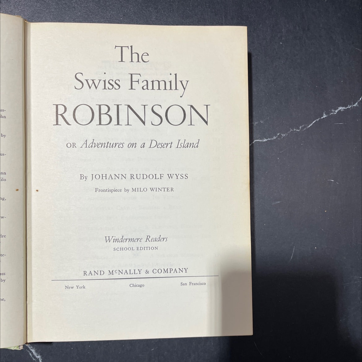 the swiss family robinson or adventures on a desert island book, by johann rudolf wyss, 1957 Hardcover image 2