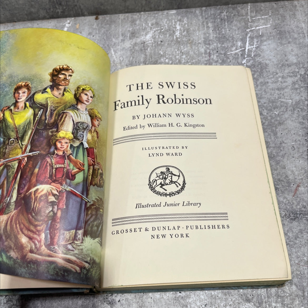 the swiss family robinson book, by johann wyss, 1949 Hardcover image 2
