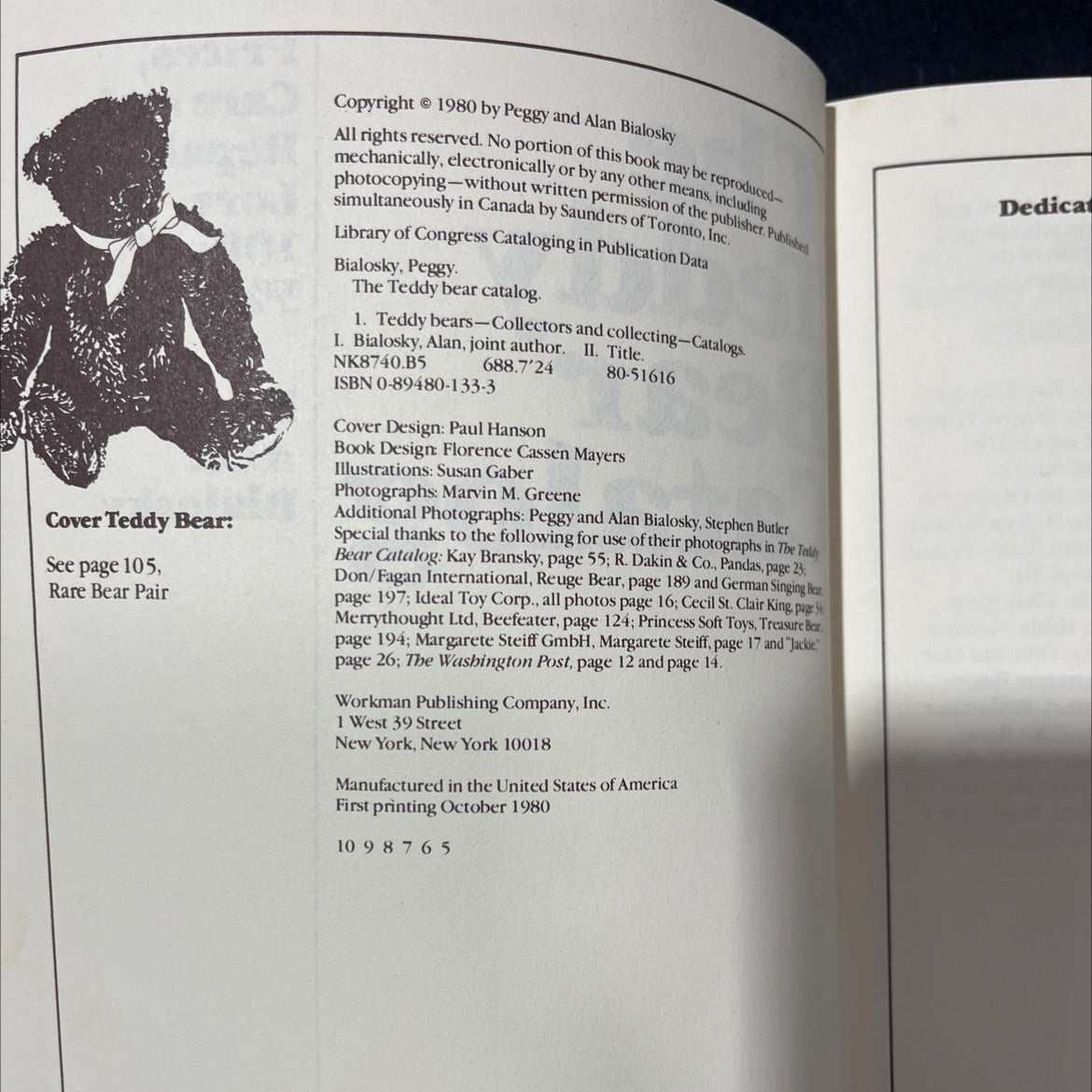 the teddy bear catalog book, by Peggy and Alan Bialosky, 1980 Paperback image 3