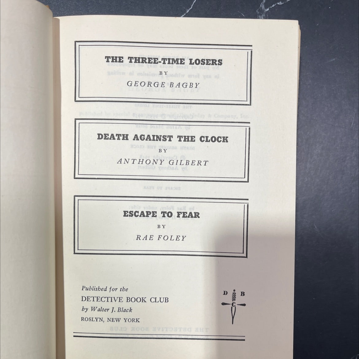 the three-time losers book, by george bagby, 2008 Hardcover image 2