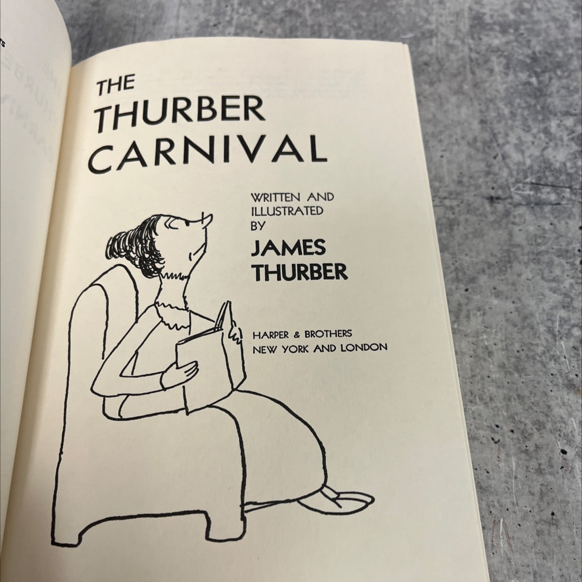 the thurber carnival book, by james thurber, 1945 Hardcover image 2