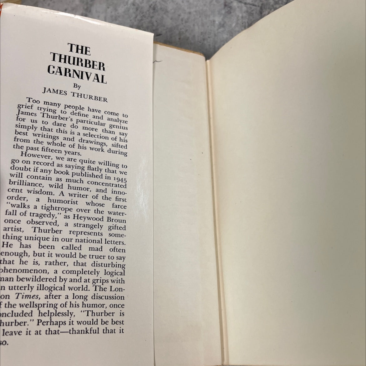 the thurber carnival book, by james thurber, 1945 Hardcover image 4