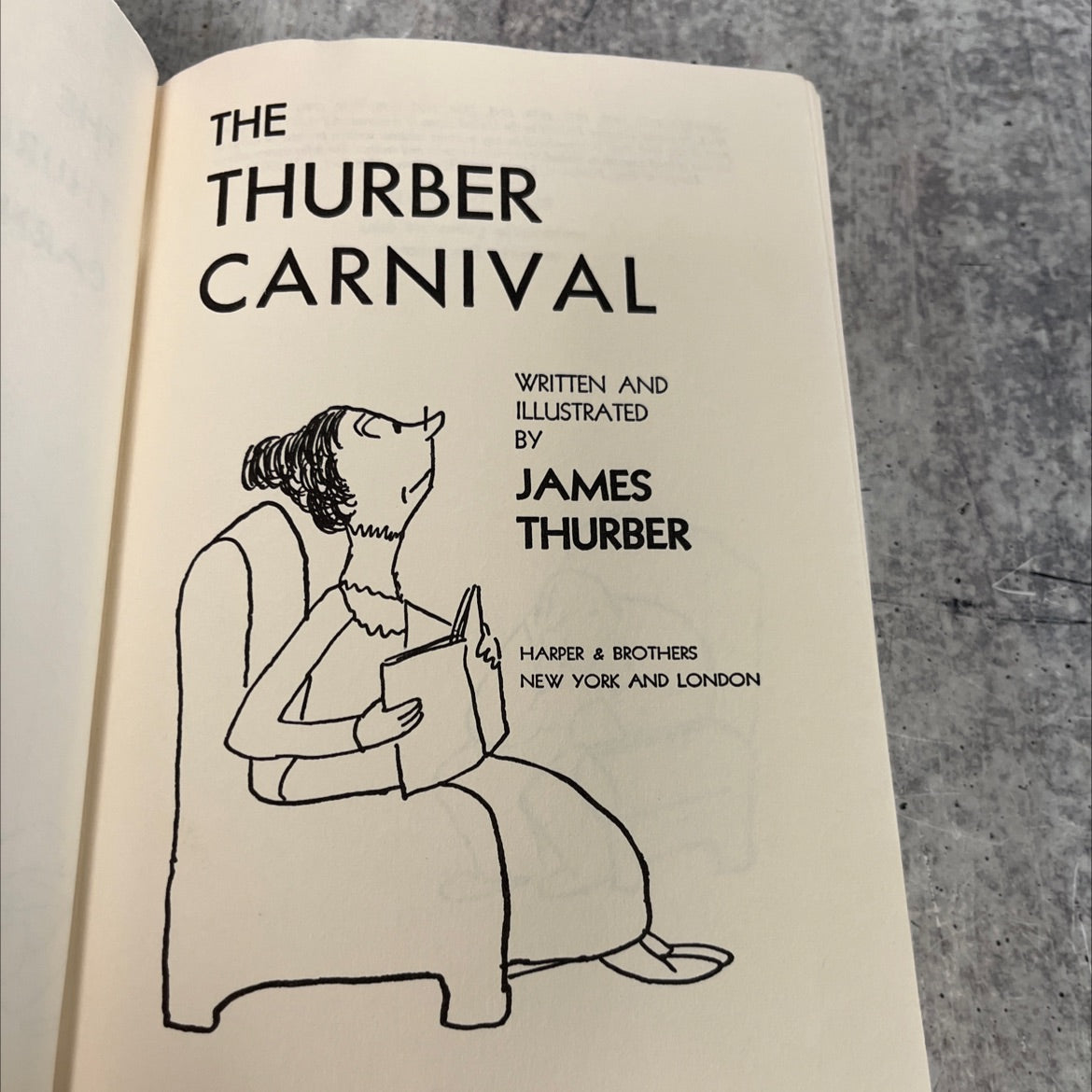 the thurber carnival book, by james thurber, 1945 Hardcover image 2