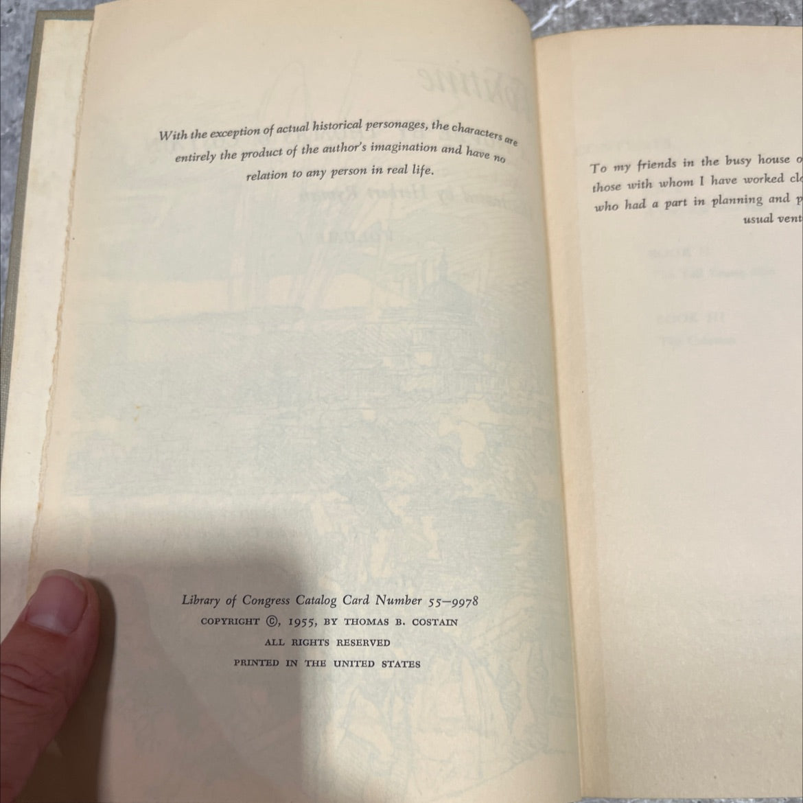 the tontine book, by thomas b. costain, 1955 Hardcover image 3