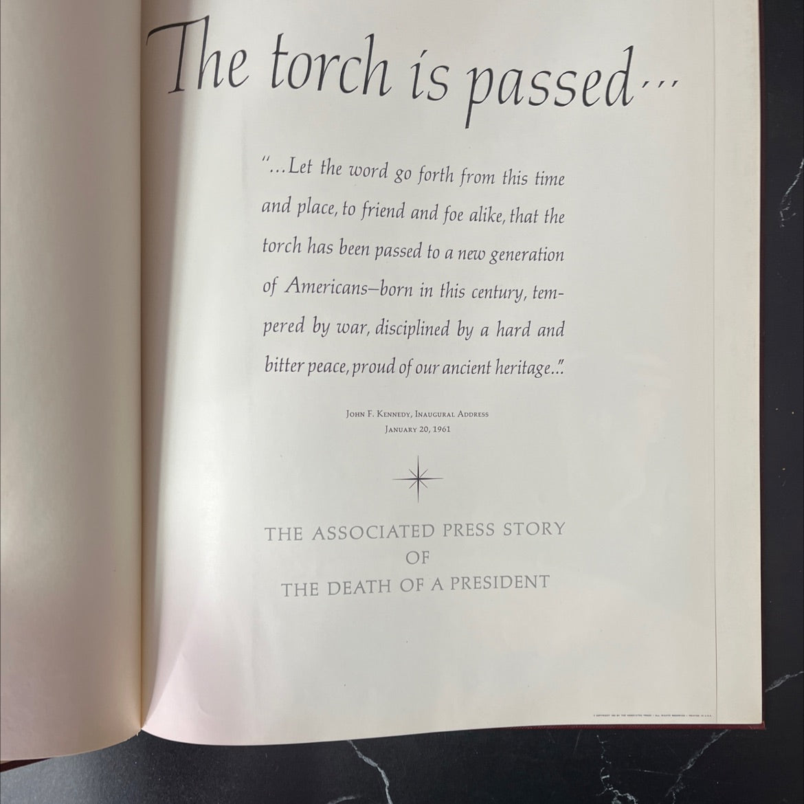 the torch is passed book, by john f. kennedy, 1961 Hardcover, Vintage image 2