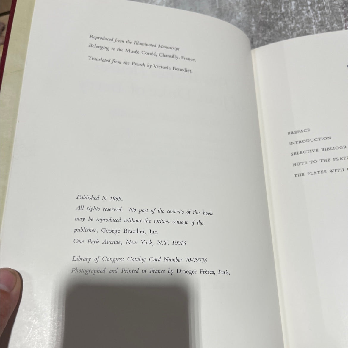 the très riches heures of jean, duke of berry book, by Jean Longnon, Raymond Cazelles, 1969 Hardcover image 3