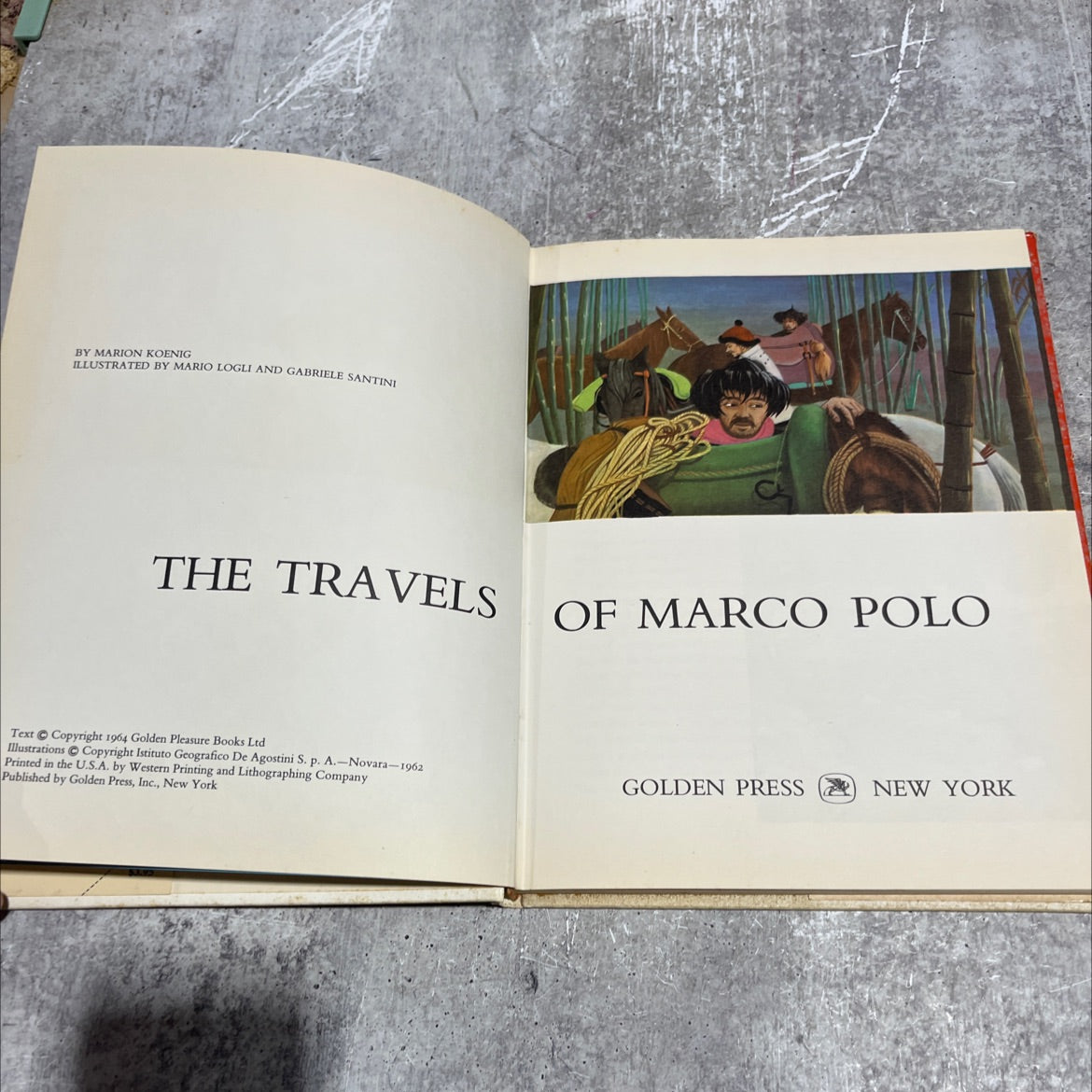 the travels of marco polo book, by marion koenig, 1964 Hardcover image 2