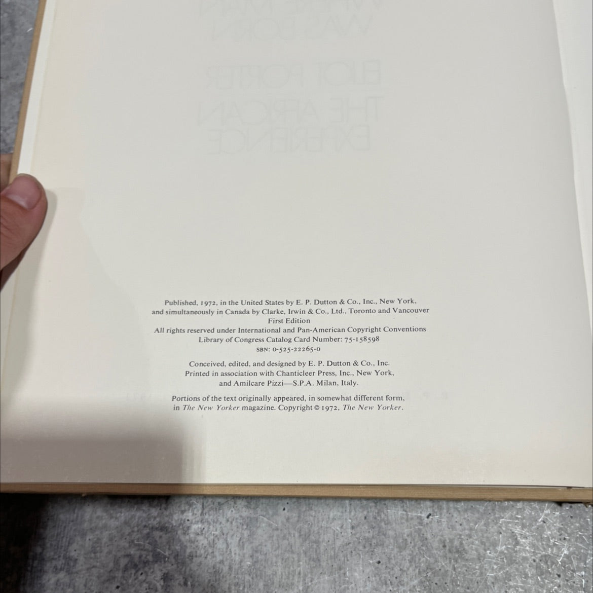 the tree where man was born book, by peter matthiessen, 1972 Hardcover image 3