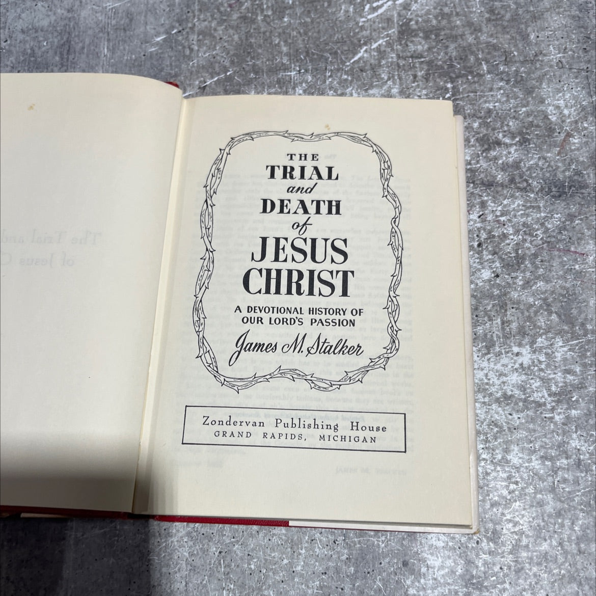 the trial and death of jesus christ a devotional history of our lord's passion book, by james m. stalker, 1961 Hardcover image 2