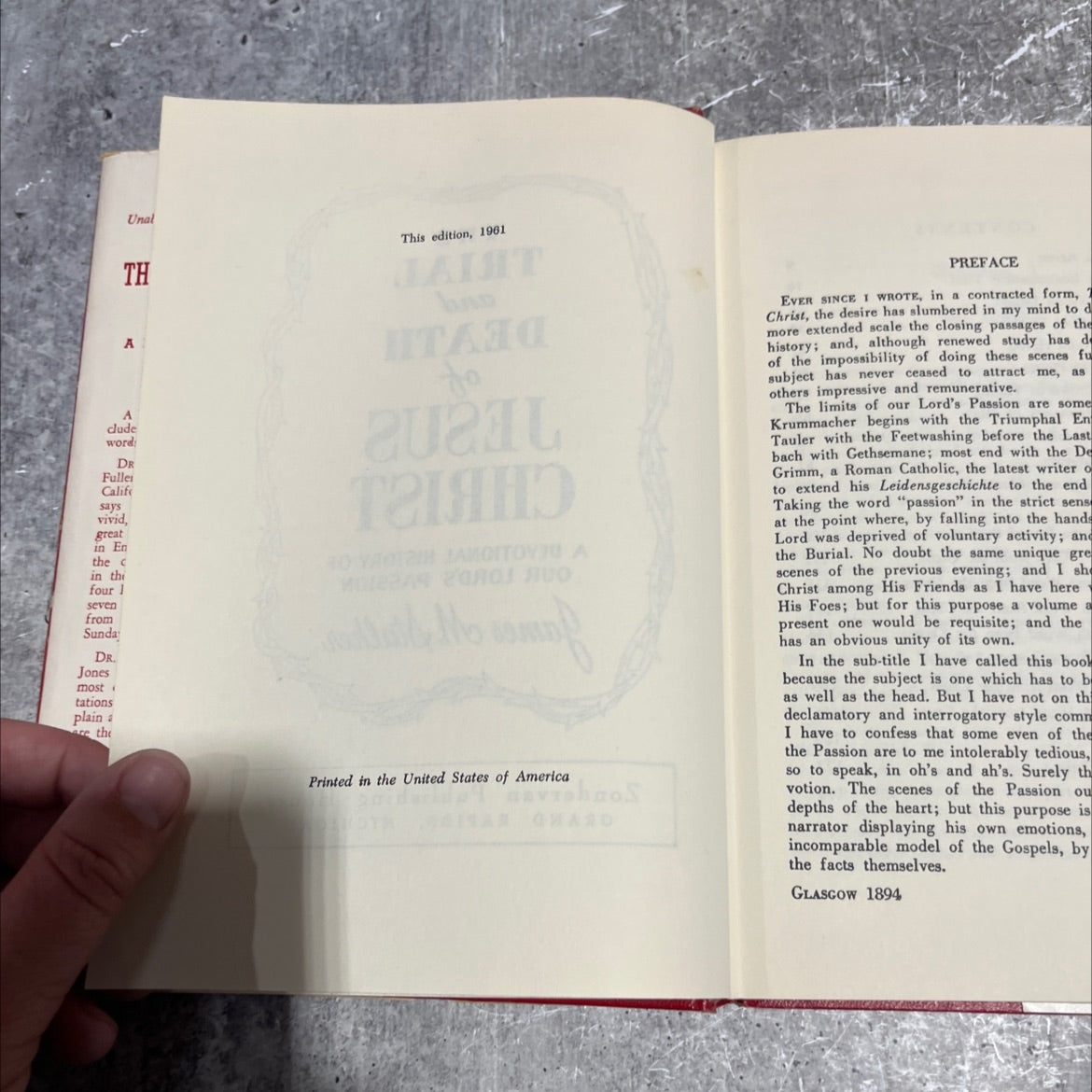 the trial and death of jesus christ a devotional history of our lord's passion book, by james m. stalker, 1961 Hardcover image 3