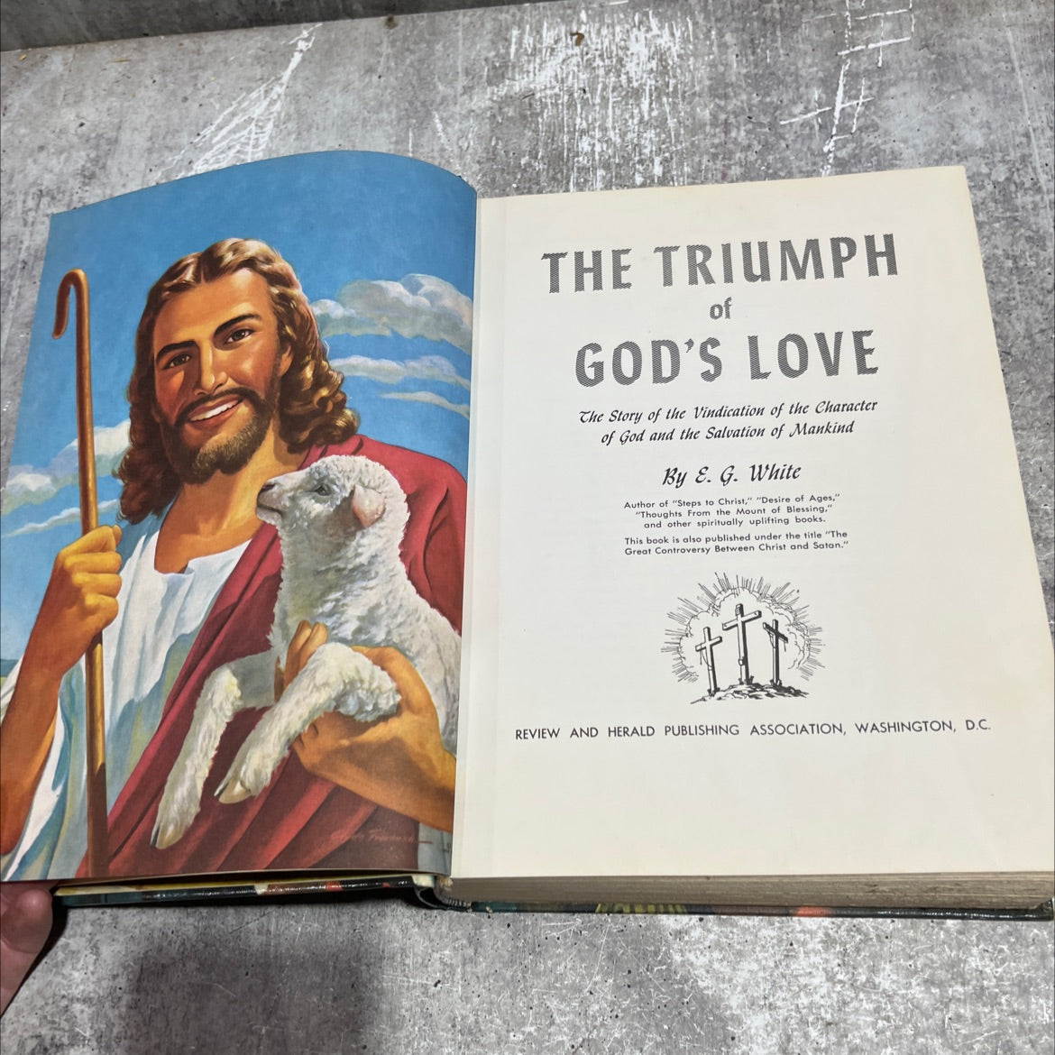 the triumph of god's love book, by E. G. White, 1957 Hardcover image 2