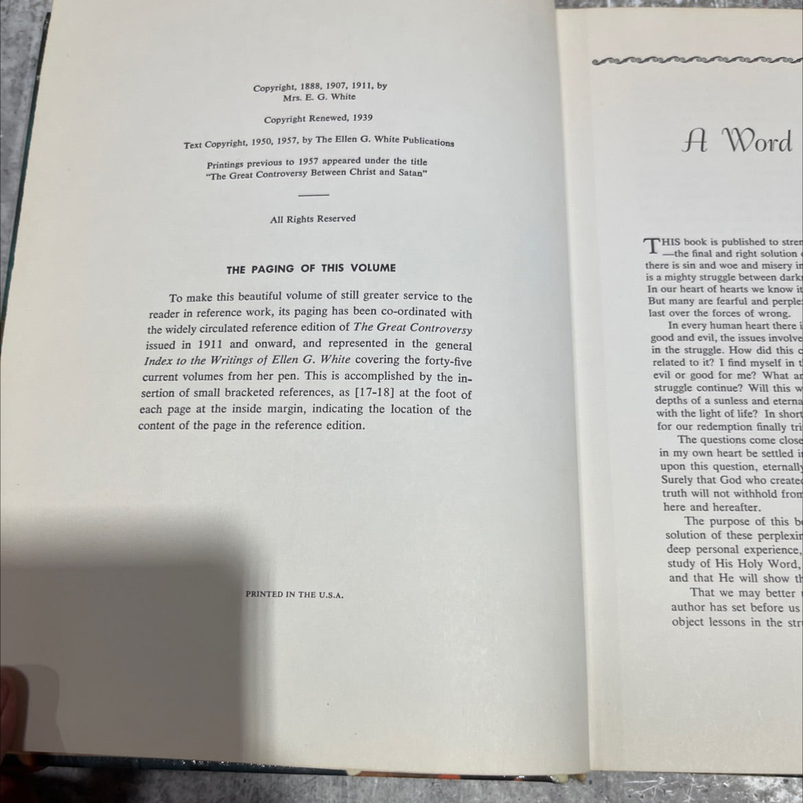 the triumph of god's love book, by E. G. White, 1957 Hardcover image 3