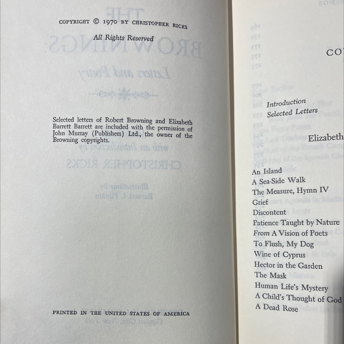 the trousttoo brownings: letters and poetry book, by unknown, 1970 Hardcover image 3