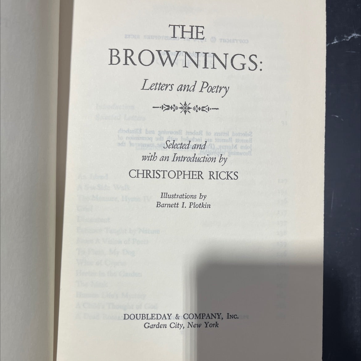 the trousttoo brownings: letters and poetry book, by unknown, 1970 Hardcover image 2