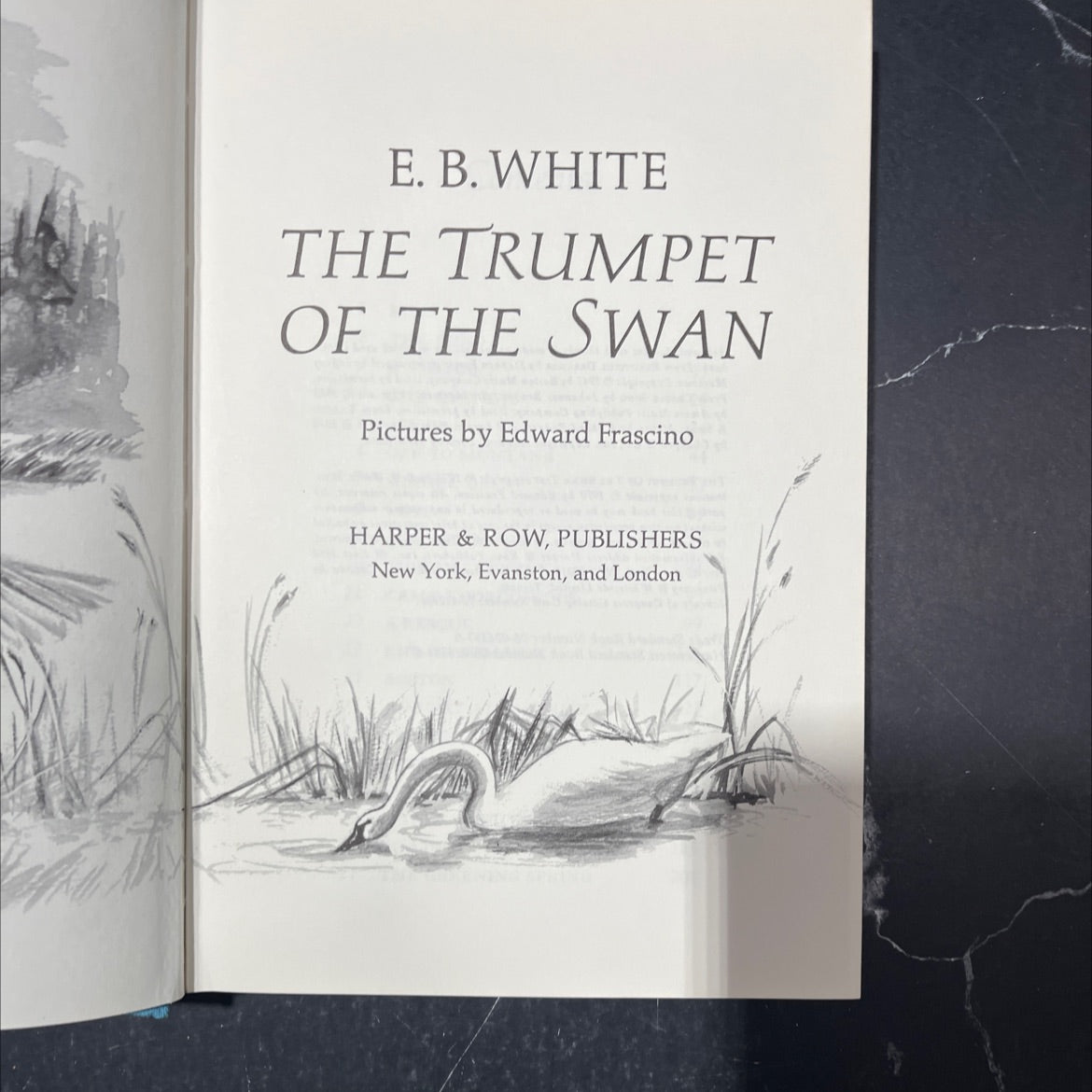 the trumpet of the swan book, by E. B. White, 1970 Hardcover image 2
