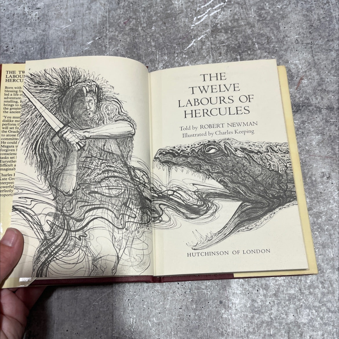 the twelve labours of hercules book, by robert newman, 1972 Hardcover image 2