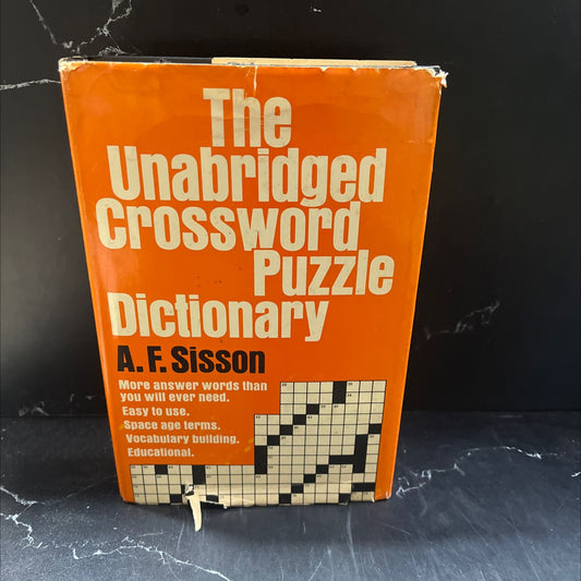 the unabridged crossword puzzle dictionary book, by a. f. sisson, 1963 Hardcover image 1