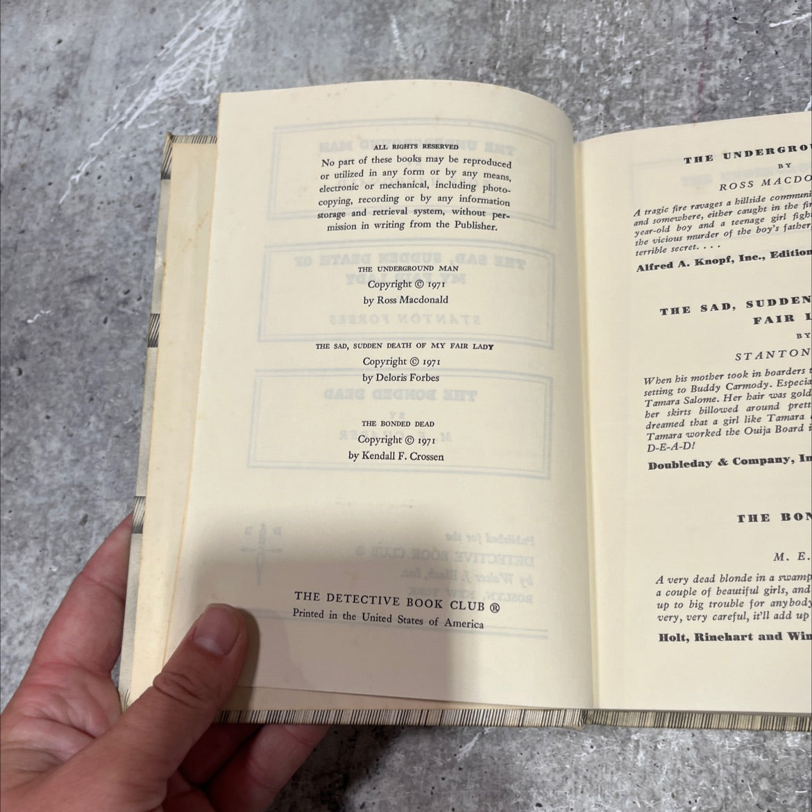 the underground man book, by ross macdonald, 1971 Hardcover image 3