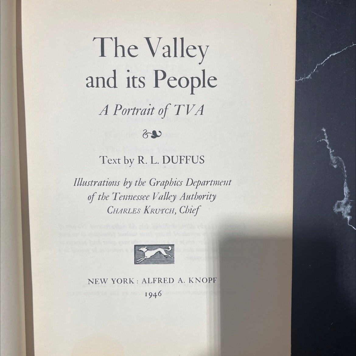 the valley and its people a portrait of tva book, by r. l. duffus, 1946 Hardcover image 2