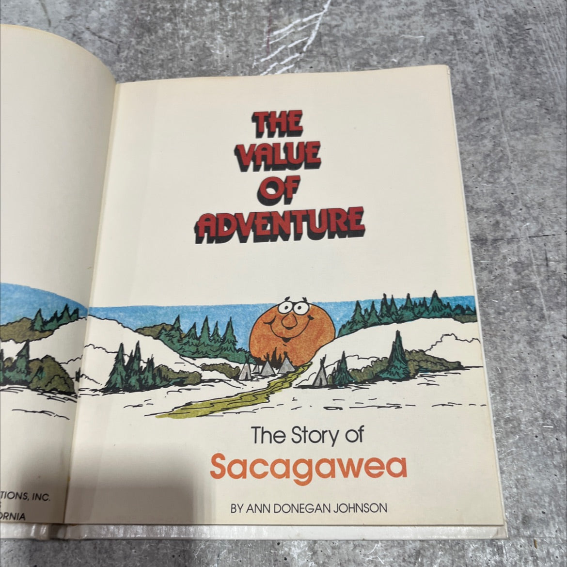 the value of adventure: the story of sacagawea book, by ann donegan johnson, 1980 Hardcover image 2