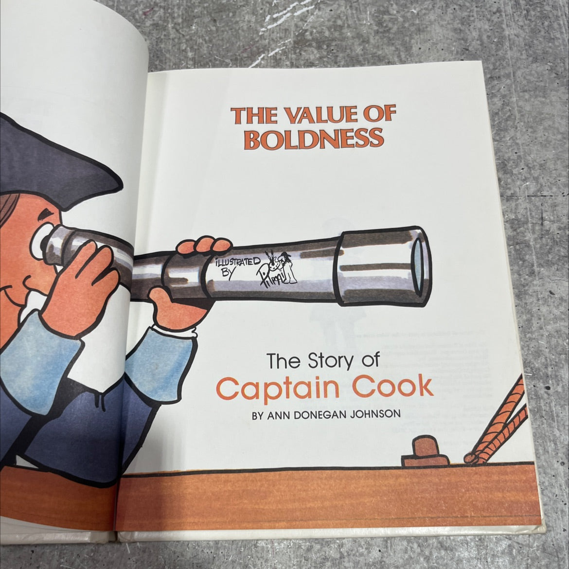 the value of boldness illustrated by the story of captain cook book, by ann donegan johnson, 1986 Hardcover image 2