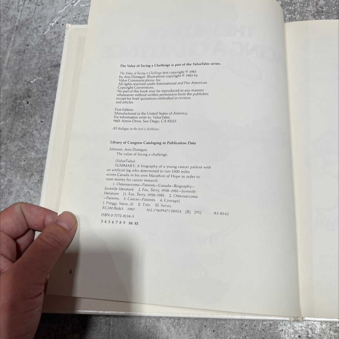 the value of facing a challenge - illustrated book, by ann donegan johnson, 1983 Hardcover image 3