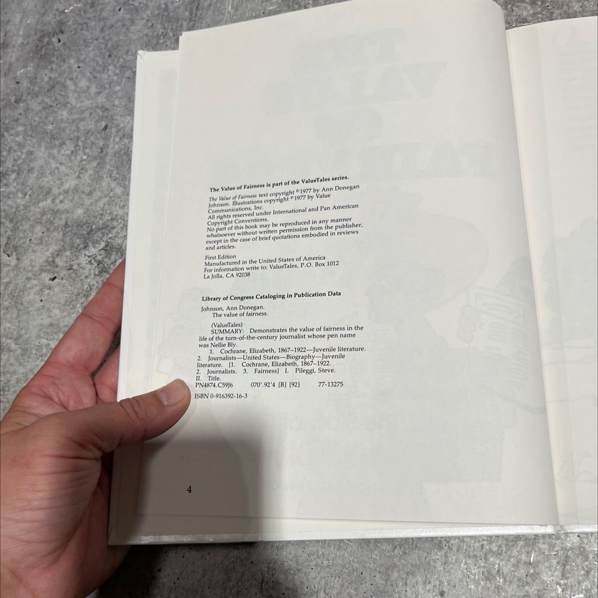 the value of fairness book, by ann donegan johnson, 1977 Hardcover image 3