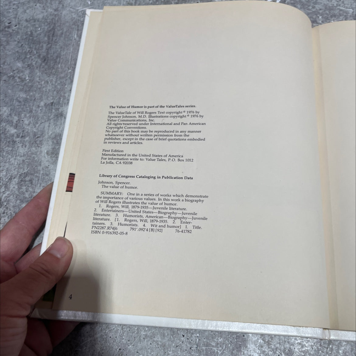 the value of humor book, by spencer johnson, m.d., 1976 Hardcover image 3