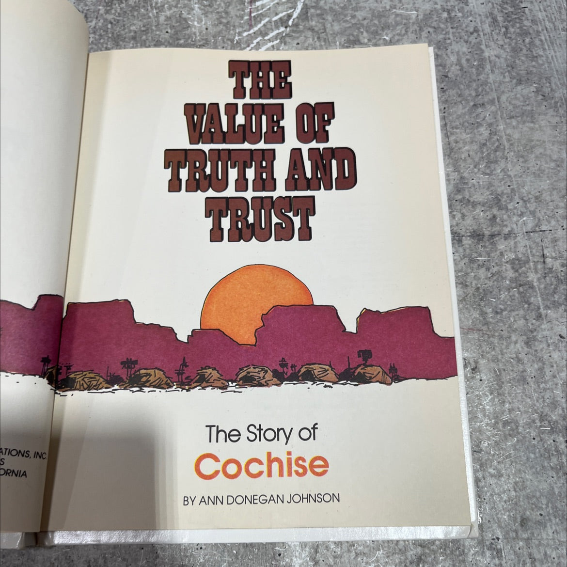 the value of truth and trust book, by ann donegan johnson, 1977 Hardcover image 2