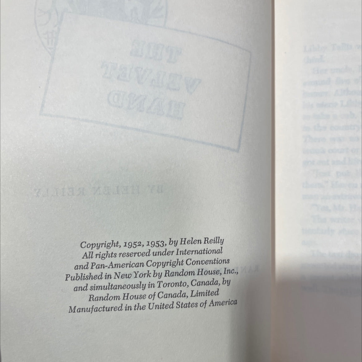 the velvet hand book, by helen reilly, 1953 Hardcover image 3