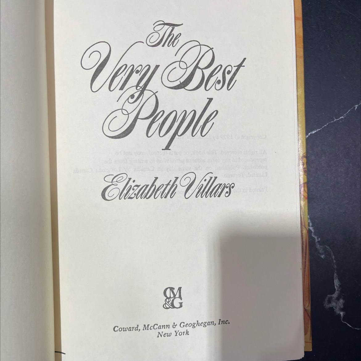 the very best people book, by Elizabeth Villars, 1979 Hardcover image 2