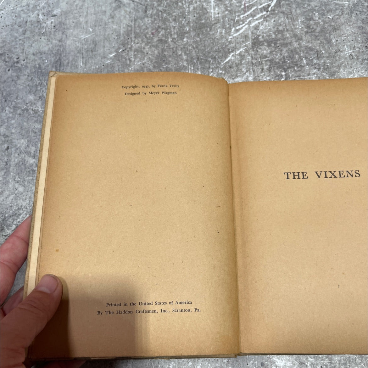 the vixens book, by frank yerby, 1947 Hardcover image 3