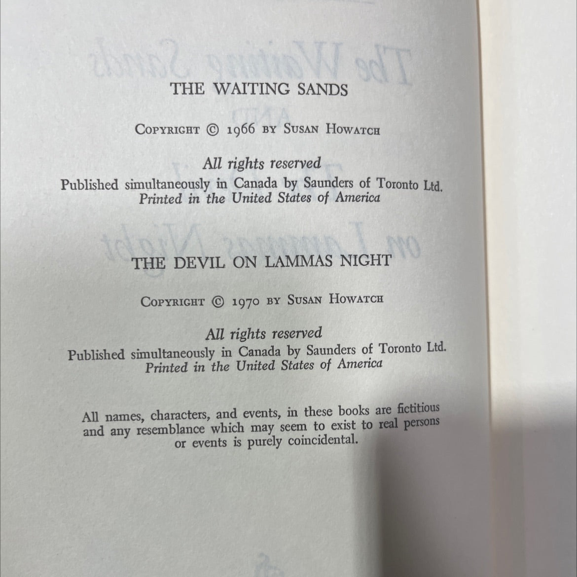 the waiting sands book, by susan howatch, 1970 Hardcover image 3