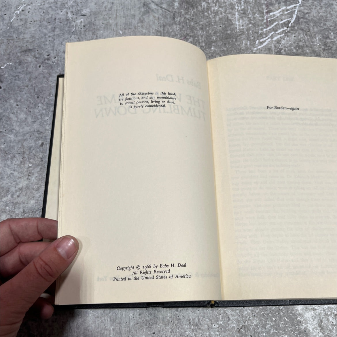 the walls came tumbling down book, by Babs H. Deal, 1968 Hardcover image 3