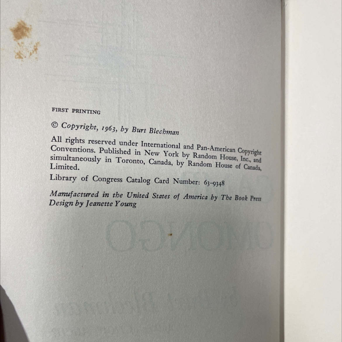 the war of camp random book, by Burt Blechman, 1963 Hardcover image 3