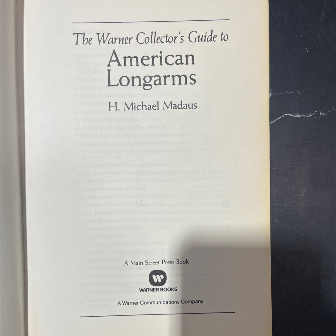 the warner collector's guide to american longarms book, by H. Michael Madaus, 1981 Paperback image 2