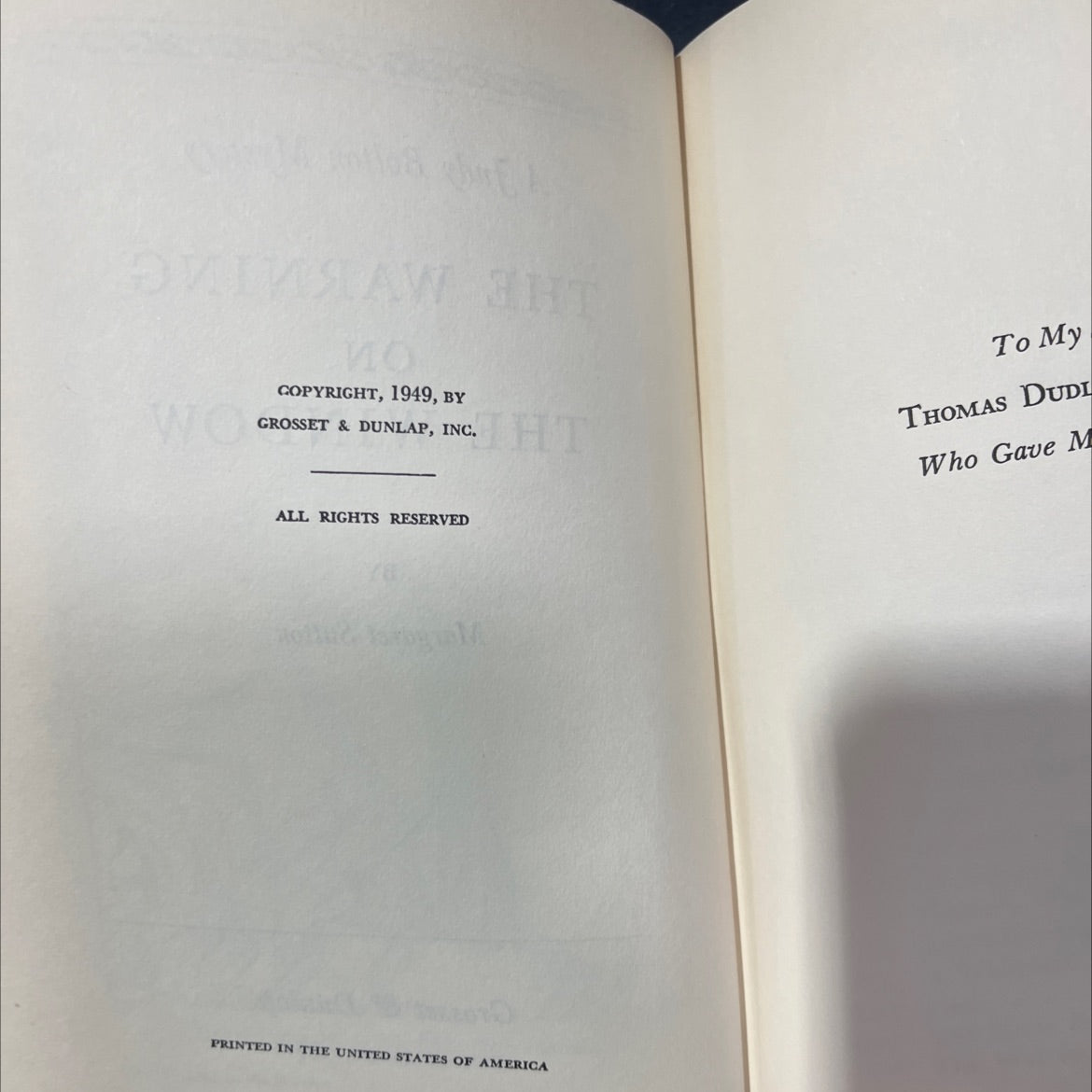 the warning on the window book, by Margaret Sutton, 1949 Hardcover image 3