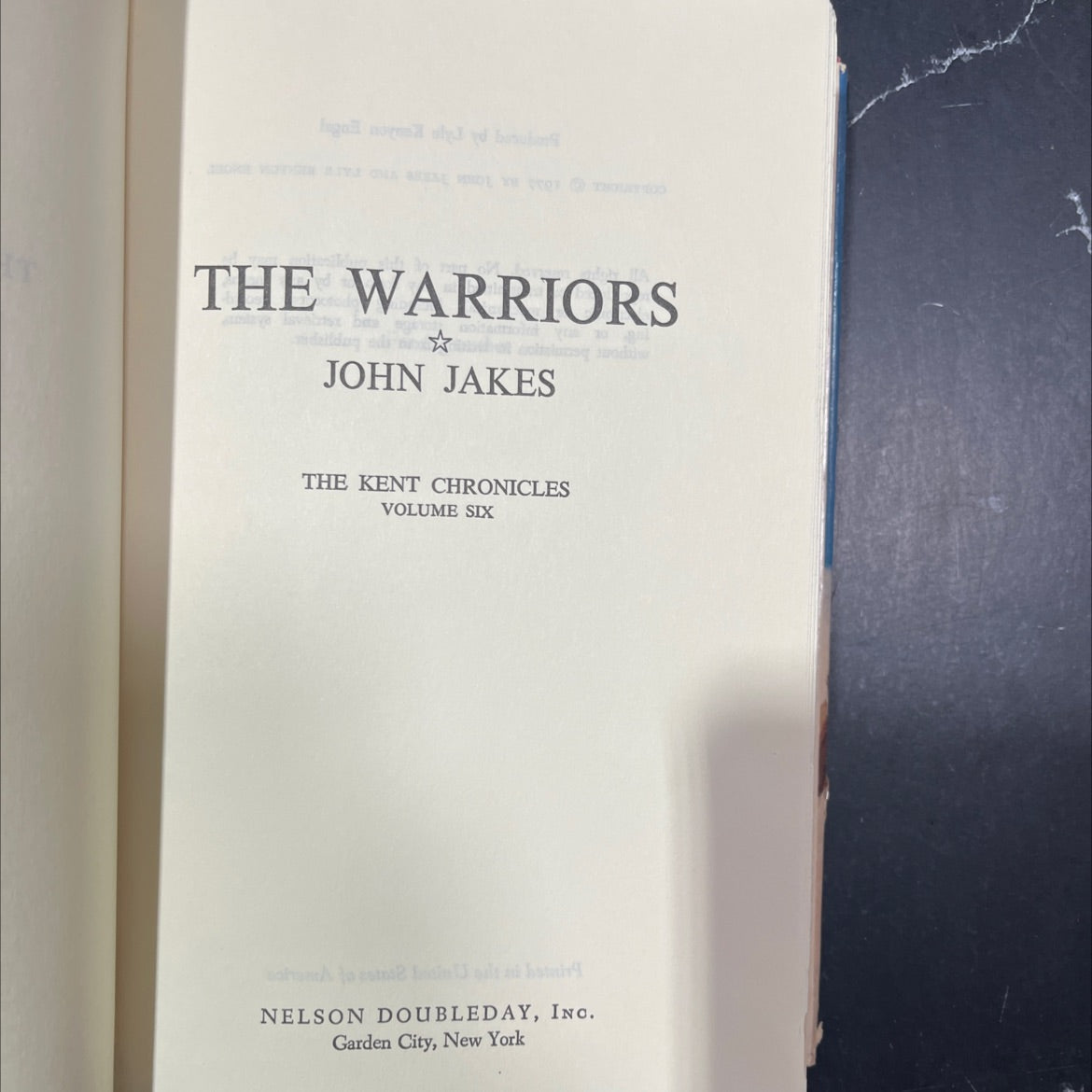 the warriors book, by john jakes, 1977 Hardcover image 2