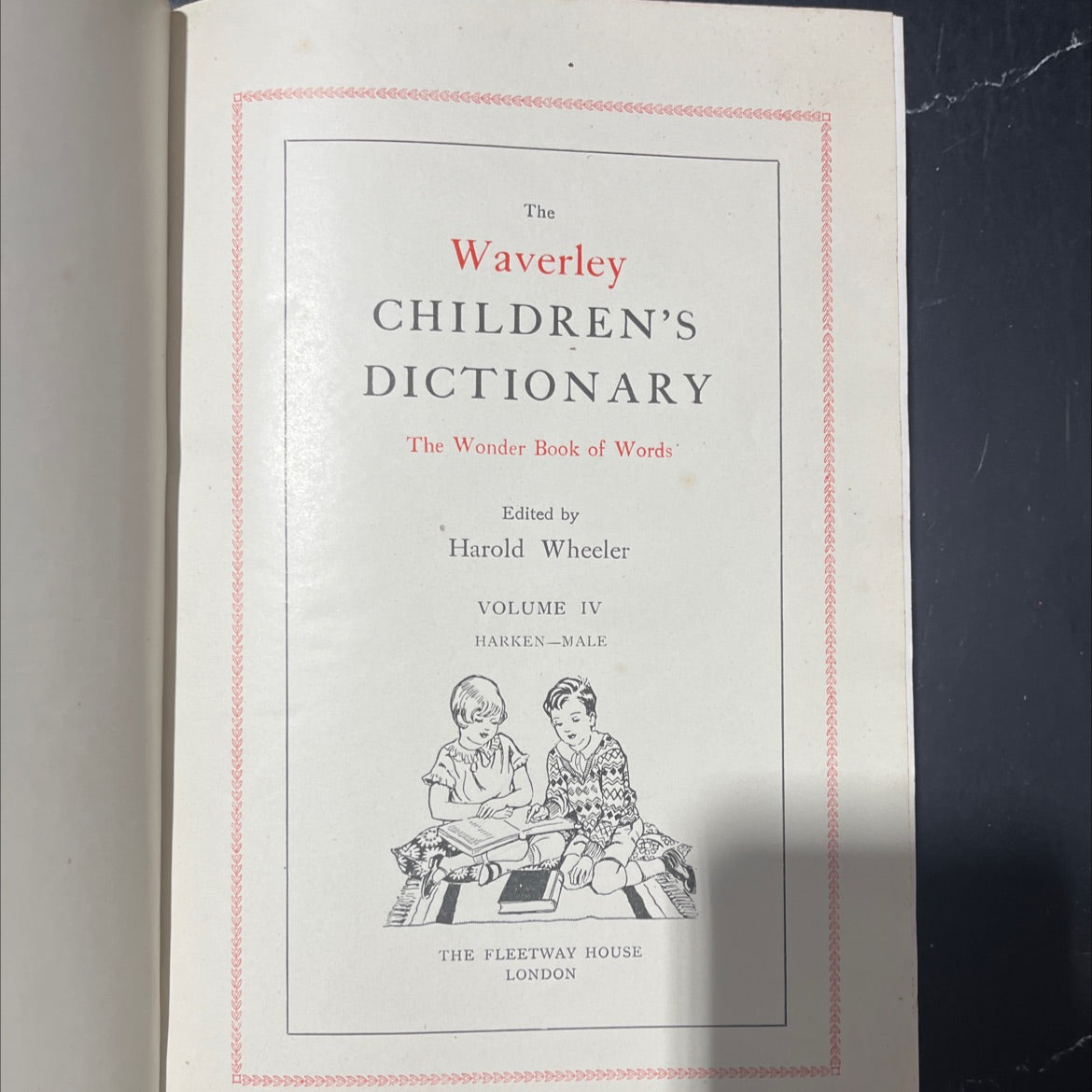 the waverley children's dictionary the wonder book of words book, by harold wheeler, unknown Hardcover image 2