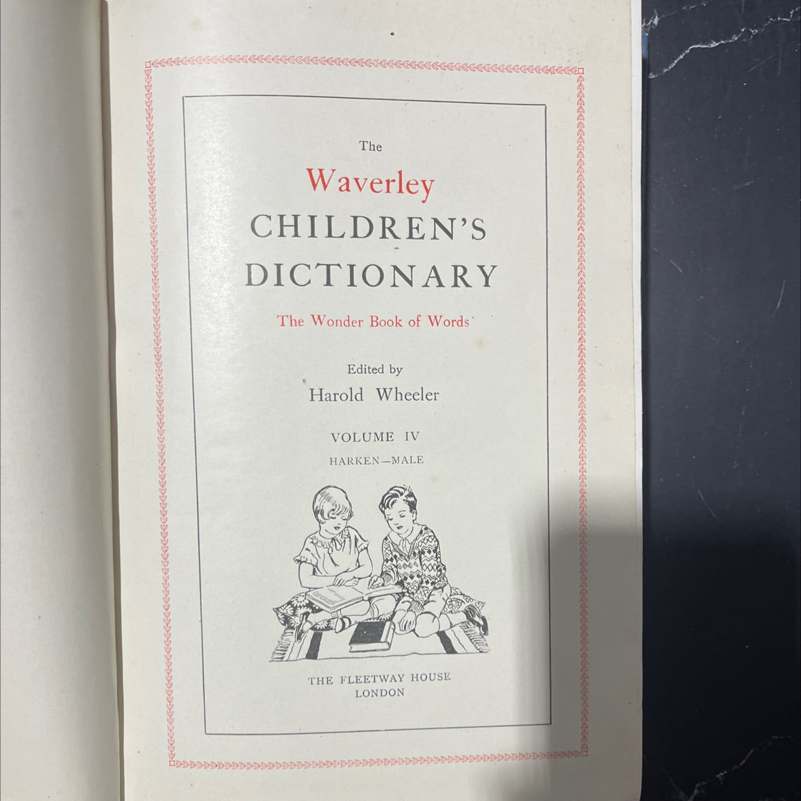 the waverley children's dictionary the wonder book of words book, by harold wheeler, unknown Hardcover image 3