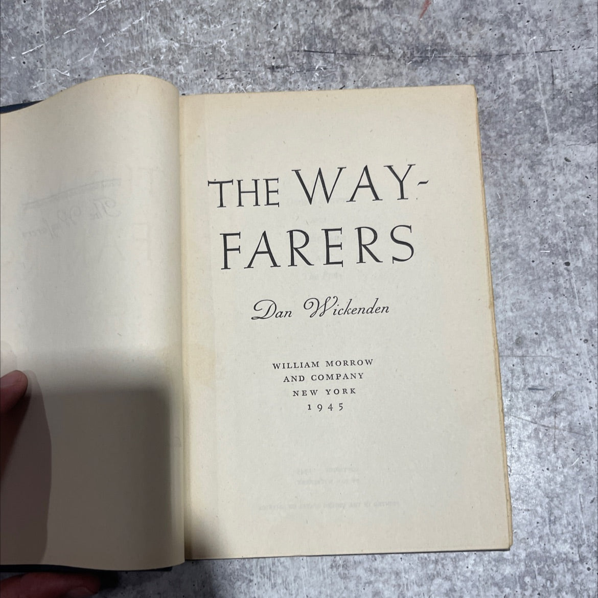 the way-farers book, by Dan Wickenden, 1945 Hardcover image 2