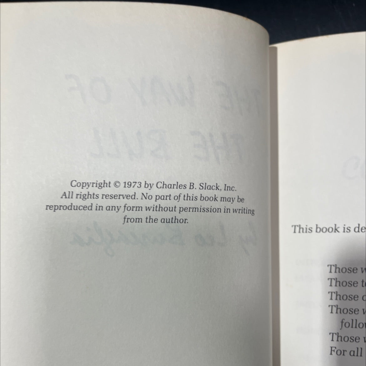 the way of the bull book, by Leo Buscaglia, 1973 Hardcover image 3