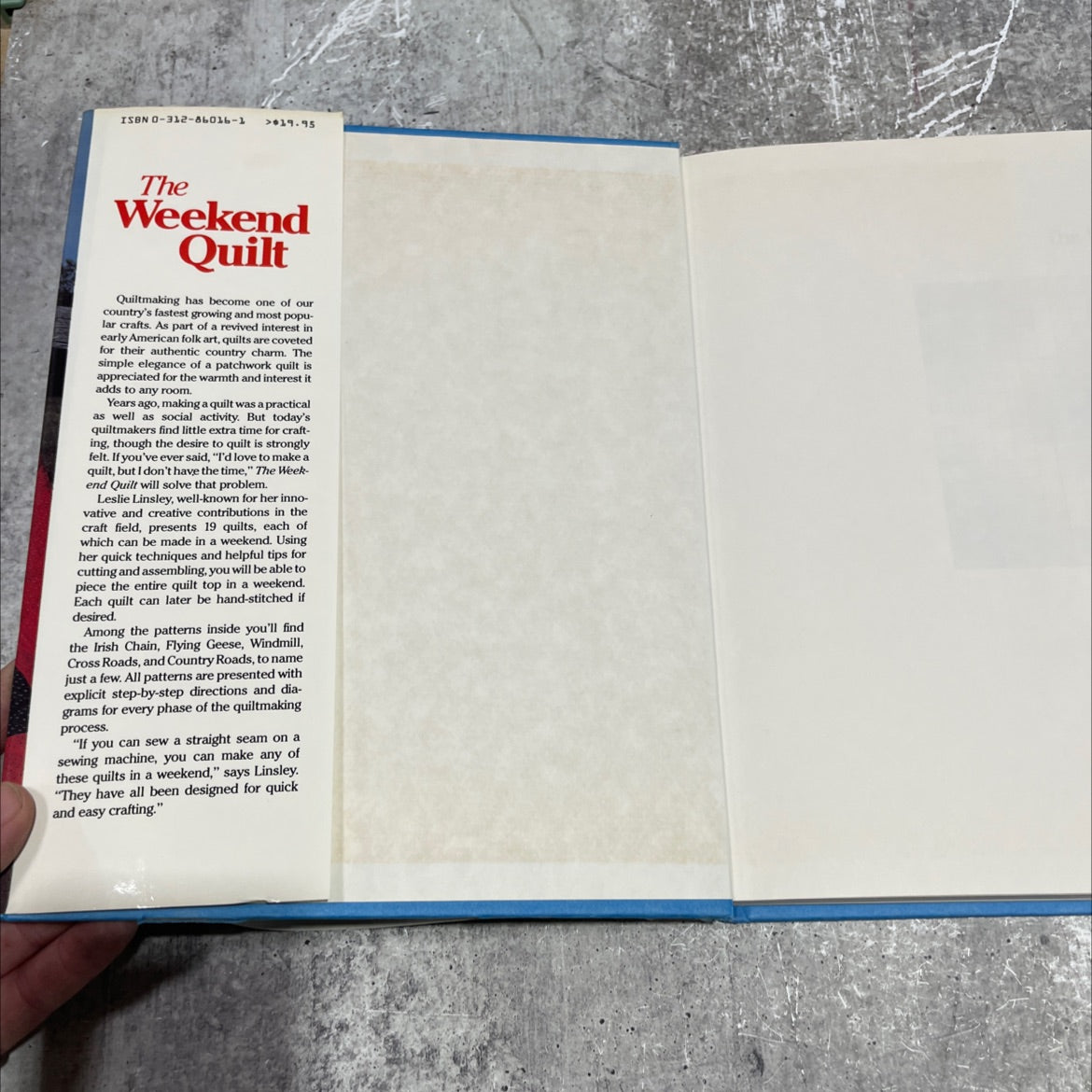 the weekend quilt book, by leslie linsley, 1986 Hardcover image 4