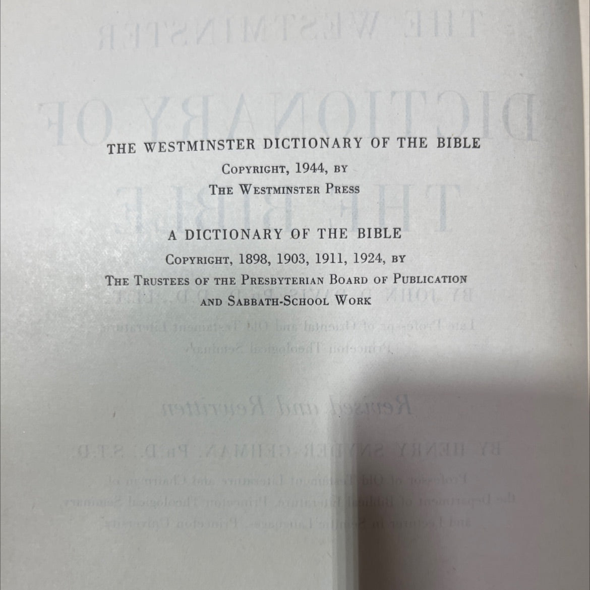 the westminster dictionary of the bible book, by john d. davis, henry snyder gehman, 1944 Hardcover image 3