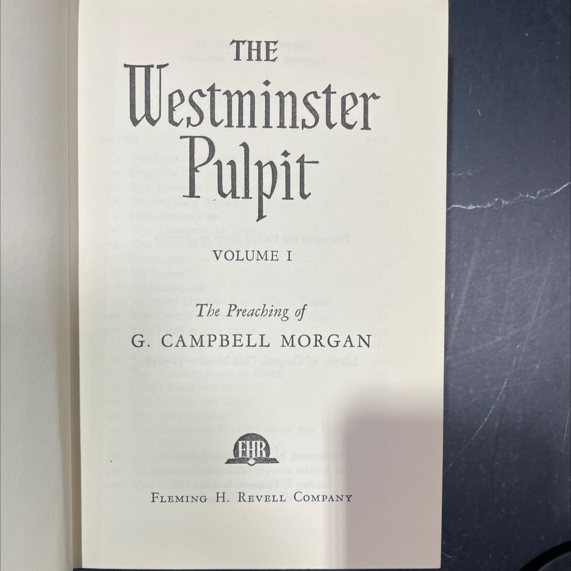 the westminster pulpit volume i the preaching of g. campbell morgan book, by g. campbell morgan, 1954 Hardcover image 2
