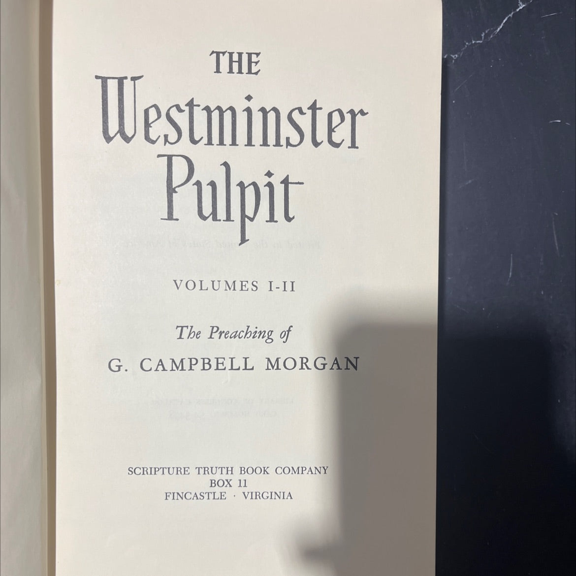 the westminster pulpit volumes i-ii the preaching of g. campbell morgan book, by g. campbell morgan, 1970 Hardcover image 2