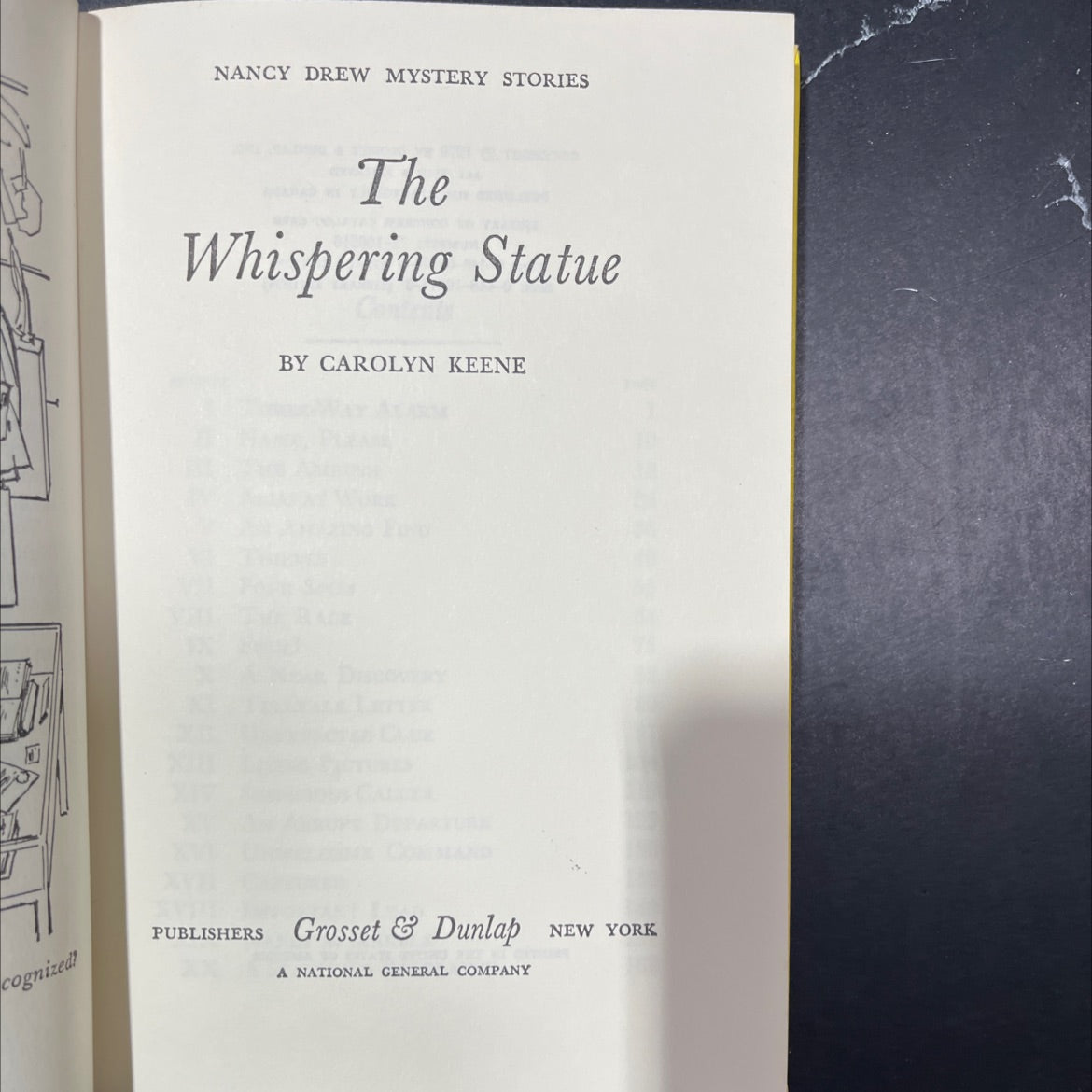 the whispering statue book, by carolyn keene, 1970 Hardcover image 2