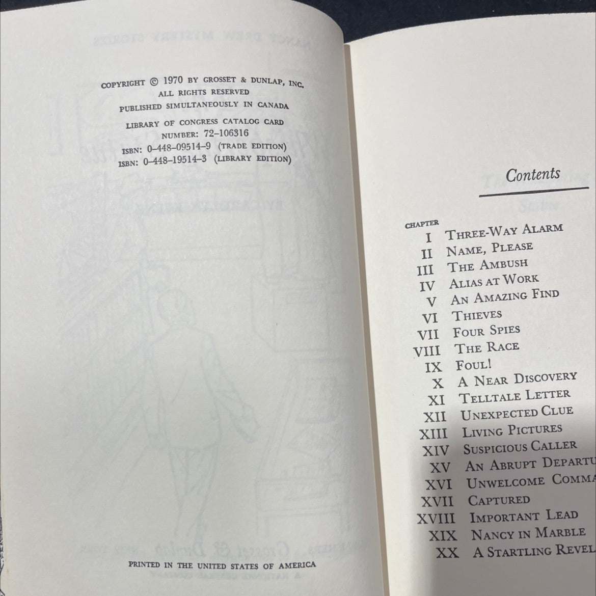 the whispering statue book, by carolyn keene, 1970 Hardcover image 3