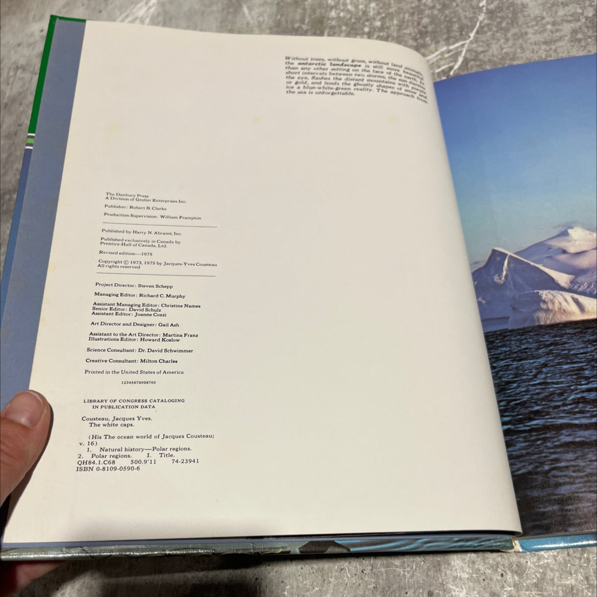 the white caps book, by Jacques Yves Cousteau, 1975 Hardcover image 3